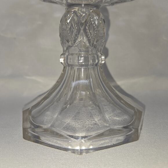 US Glass EAPG Antique Shoshone Compote 15046 Victor Blazing Pinwheels 7 in - Picture 4 of 11